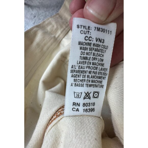 NWOT Lucky Brand Mens M Off-White Denim Industrial Jacket Casual Western *Read - Picture 7 of 12